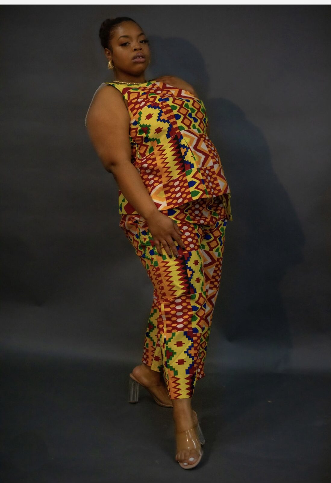 Plus kente two-piece